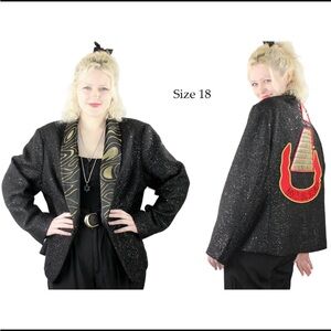 Hand Embellished Desperately Seeking Susan Jacket, originally Calvin Klein